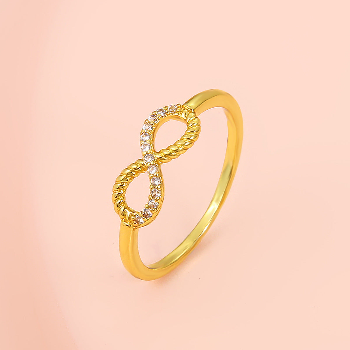 Wholesale Women' s hollow cross micro-paved zircon ring